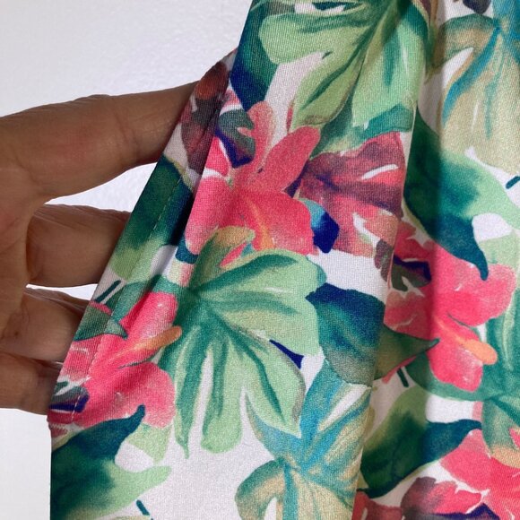 Womens Emerald 18 Floral Stretch Skort M Pink Green Polyester Spandex - Picture 3 of 8